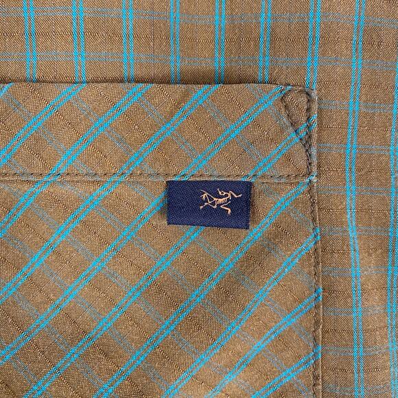 Arcteryx Mens S Check Button Up Short Sleeve Shirt - Picture 3 of 6